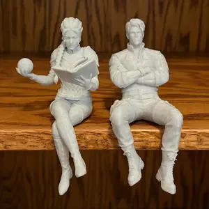 Dragon Rider Shelf Sitters | Romantasy Bookshelf Decor | Fantasy Reader Gift | Bookish Shelf Accessories Statue Statue Figurines