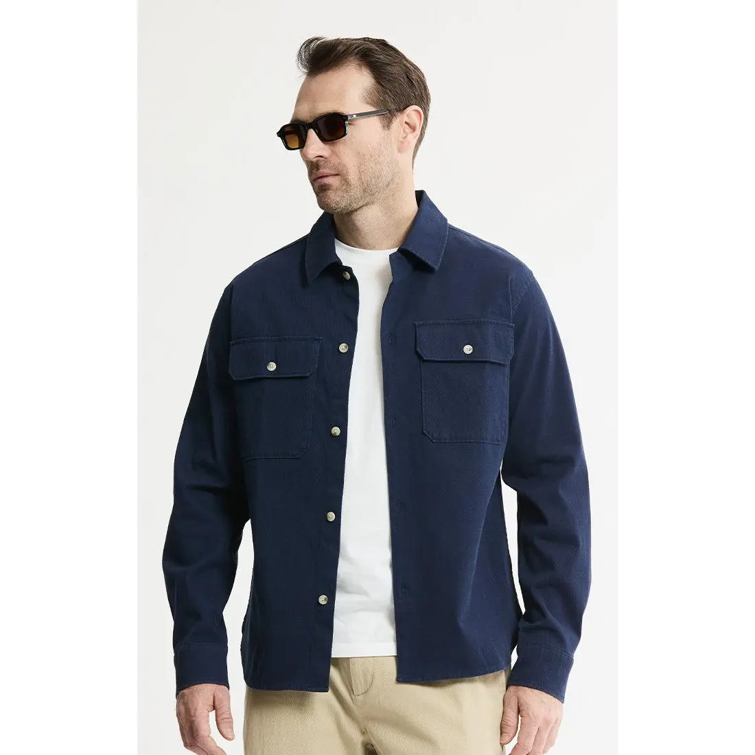 Cotton Silk Blend Overshirt