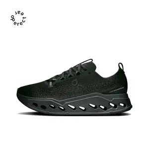 Long-Distance Training Running Shoes, Triple Black Colorway, Engineered Mesh Upper