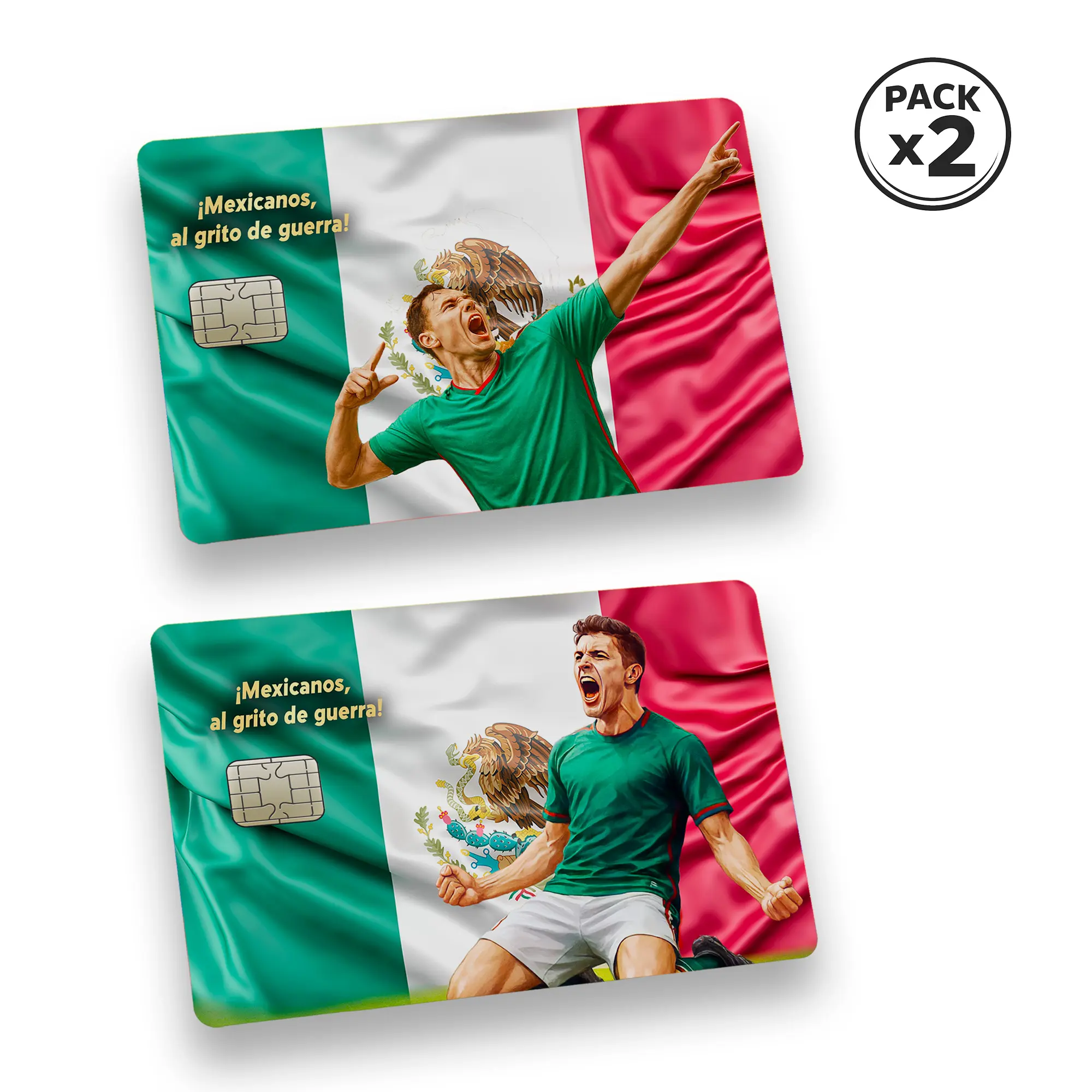 Soccer Credit Card Skin 2 Pack – Easy Apply Sticker Cover, No Residue, Fits Debit & Credit Cards