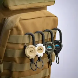 Outdoor Tactical Easy-Release Buckle, Multi-Functional Extendable Keychain Clip, Ideal for Camping Hiking (random Color), Gift Idea, Stretching Gear, Survival Kit