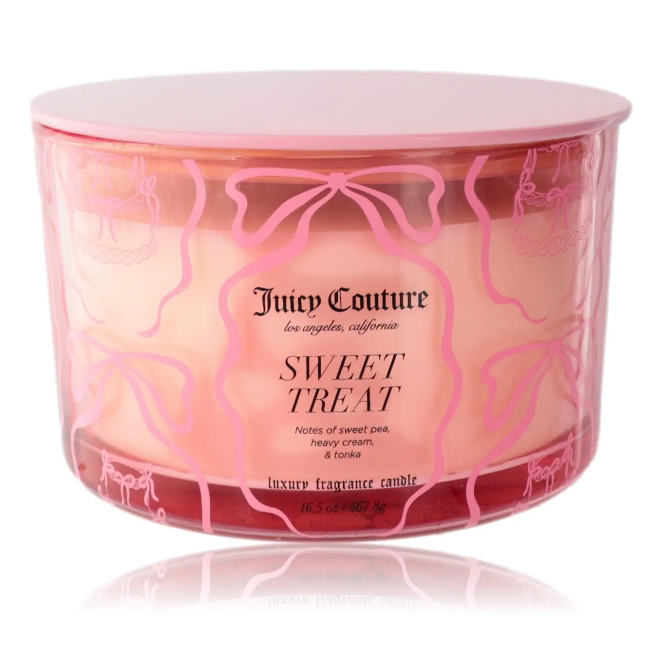 Juicy Couture 16.5 oz Soy Wax Blend 3-Wick Household Candle - Sweet Treat, Heavy Cream Scent, for Home Decor & Home Supplies
