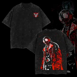 Rider4U Shin Kamen Rider Oversized Washed T-Shirt 100% Premium Cotton Classic Fit S-5XL Menswear Soft Top American-made Apparel Clothes Black Seamless