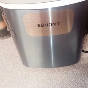Product Review of EUHOMY Ice Maker Countertop with Handle, 26lbs in 24Hrs, 9 Ice Cubes Ready in 6 Mins, Auto-Cleaning Portable Ice Maker with Basket and Scoop, for Home/Kitchen/Camping/RV. (2024 New Silver) Utensils from 🩷**🩷