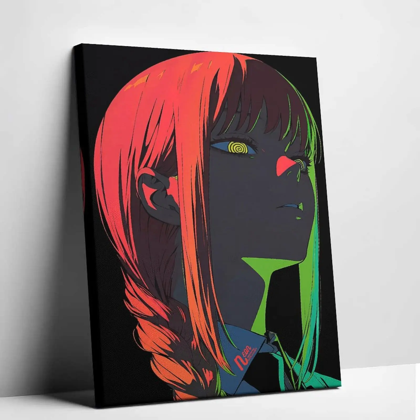 Chainsaw Man Makima Canvas Painting Neon Anime Poster Spiral Eyes Manga Wall Art Prints Aesthetic Office  Decor Modern Living   Bedroom Hanging Picture Creative Gamer   Merchandise Fan Gift
