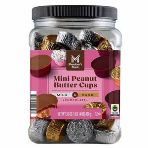 Member's Mark Mini Peanut Butter Cups Milk & Dark Chocolate Candy 30 oz. Perfect for Mother's Day Gifts & Snack Bonbon