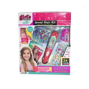Kids Hair Beading Toy Kit – DIY Braiding & Styling Pretend Play Set with Colorful Beads for Girls Gift