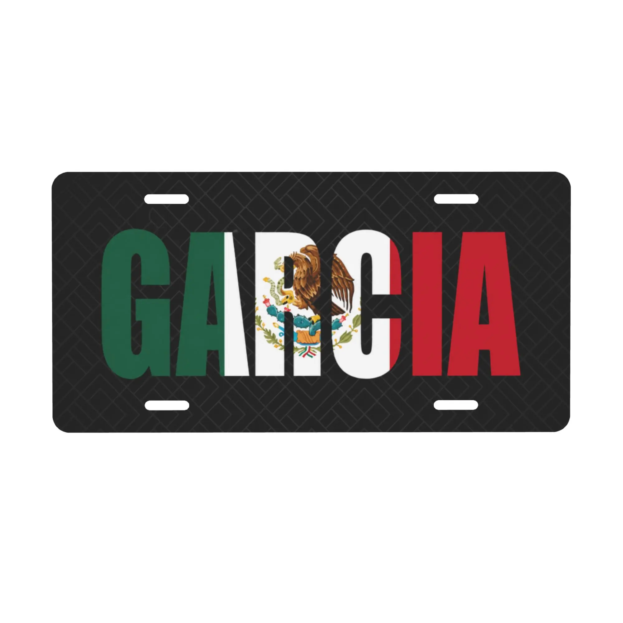 Personalized Custom Name Aluminum Mexico Flag License Plate - Auto Car Exterior Accessory Tag, Perfect Gift for Birthdays & Holidays, Top Gift Ideas for Him
