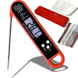 Meat Thermometer Digital, Water Proof, Instant Read Meat Thermometer I for Grill and Cooking Food Thermometer for Kitchen and Outside, BBQ, Turkey, Candy, Liquids, Beef
