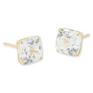 Radiance by Absolute™ 10K Gold 4ctw 100-Facet Princess Stud Earrings