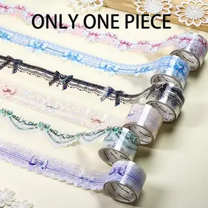 Lace Shell Theme Ribbon Tape Roll, Creative DIY Planner Sticker Roll, Decorative Scrapbook Journal Adhesive Tape, Scrapbook Page, Scrapbooking, 200cm Long