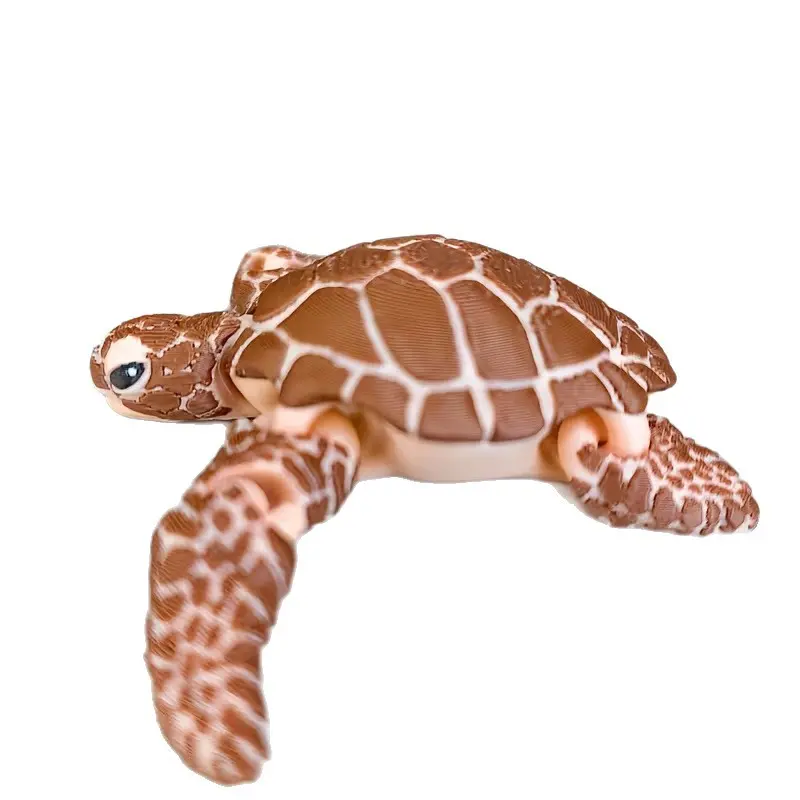 3D Printed Articulated Turtle Figurine | Flexible, Durable & Unique Decor | Perfect Gift & Party Favor