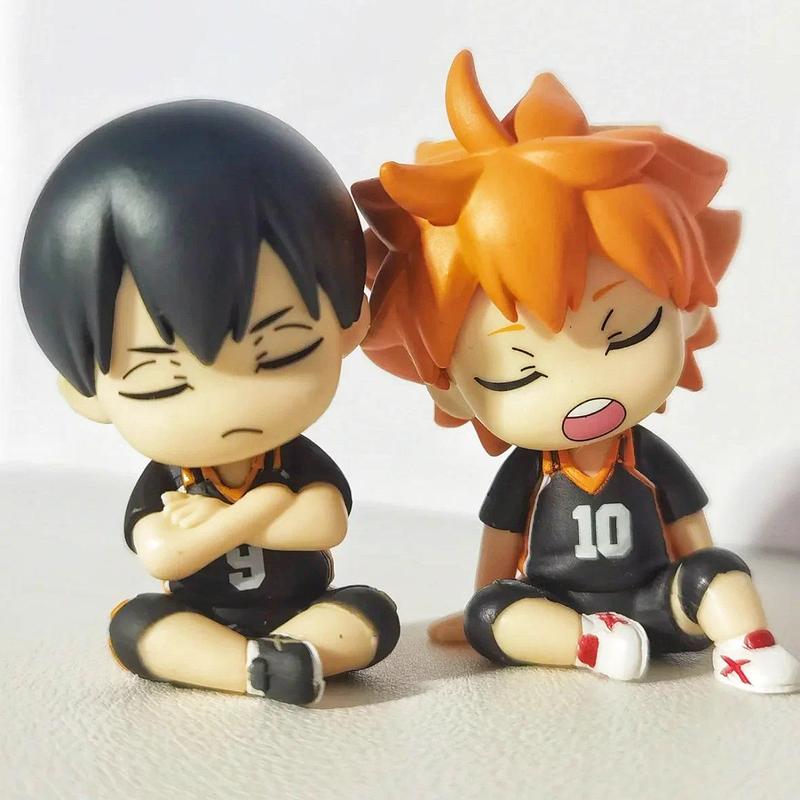 Haikyu Shoulder Lean Fig Blind Box Toy Kageyama Tobio Kozume Kenma Action Figures Model Toy Cute Doll Ornament Kids Gifts