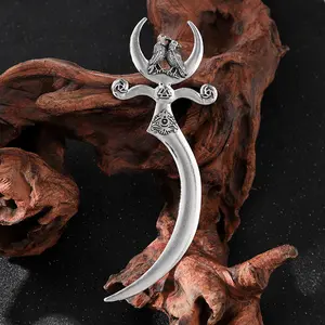 Vintage Viking Rune Odin Hairpin Raven Witch Hair Stick Nordic Norwegian Style Hair Accessory