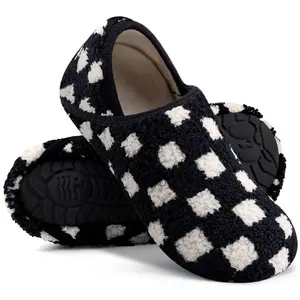 Womens & Mens Lightweight Cozy Faux Furry House Slippers- Foldable Travel Slippers - Indoor & Outdoor