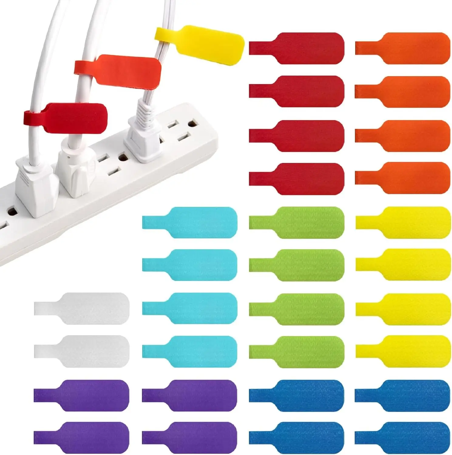 33 PCS Cable Labels Multi-Color Wire Labels Write On Cord Tags for Wire Cable Tags Wire Markers Electrical Multicolored Handwriting