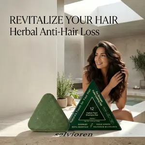 Selvioren 12-Herb Vitality Bar | Plant-Based Hair Products | Spring Scalp Cleanse | Rosemary & Cedarwood Blend | Promotes Natural Density & Hair Gloss | 2x Concentrated Volume Soap | Sulfate-Free Thickening Treatment