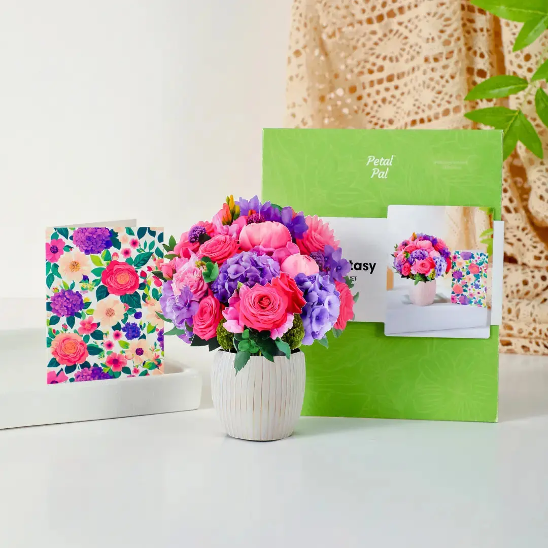 Mini Fuchsia Fantasy Pop-Up Bouquet