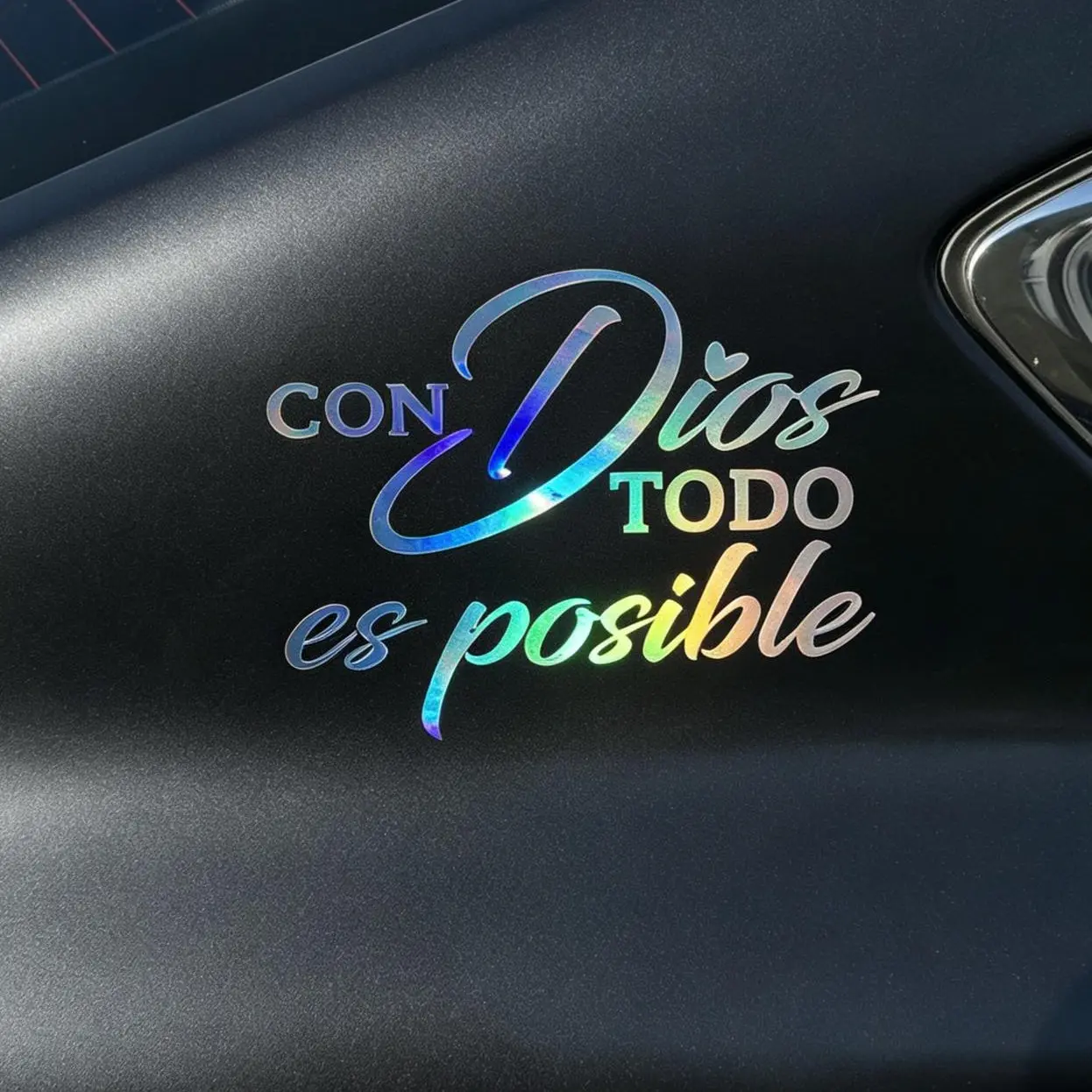 Con dios todo es posible car stickers, car decals