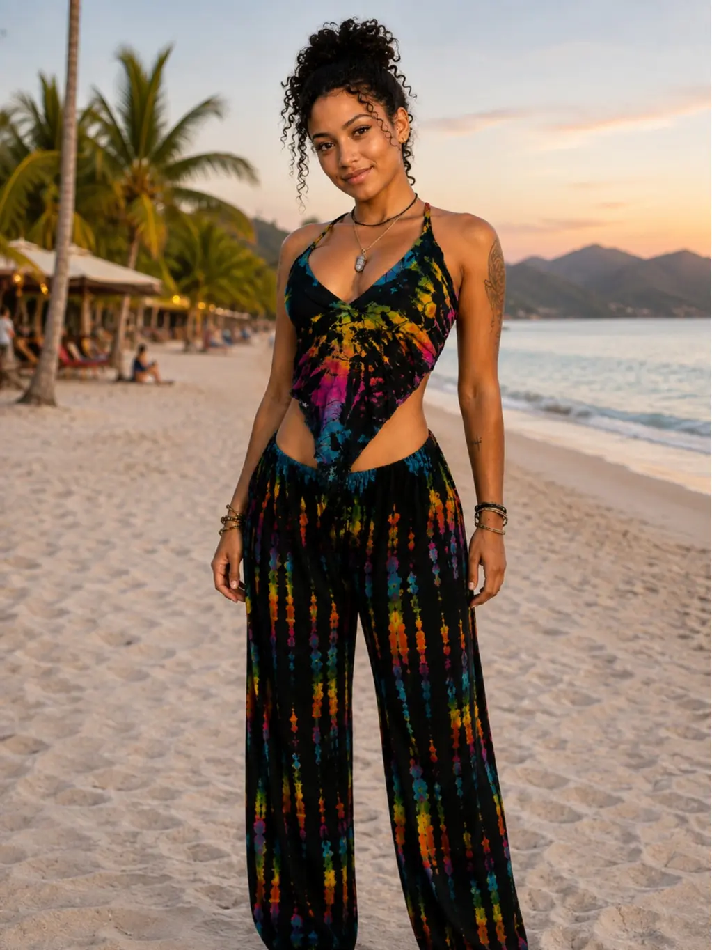 Tie Dye Halter Top | Y2K Fairy Grunge Crop Top | Backless Summer Rave Style