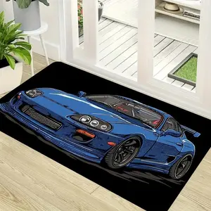 Elevate your space with this cool Racing Car Area Rug. Perfect for a themed bedroom, living room, or even as a unique floor mat. Non-slip and durable for daily use. Check it out now. plush modern floor rug