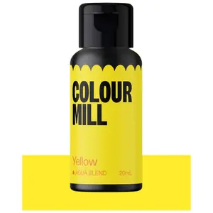 Colour Mill Aqua Blend Water-Based Food Coloring 20 Milliliters, Yellow
