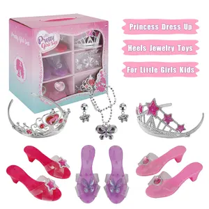 Dress Up Princess Dress Up Heels Jewelry And Tiaras Toys For Little Girls Kids