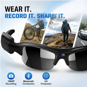 1080P WiFi Camera Glasses-HD Video Sunglasses for Biking, Hiking & Driving, Hands-Free Wearable, Lightweight & Comfortable