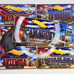 Cultural Framed Camagüey Cuba Provincia La Ciudad de los Tinajones Artistic Wall Art Print Plaque, 6x12 in Frame, Ready-to-Hang Decorative Home Room Wall Display Gift