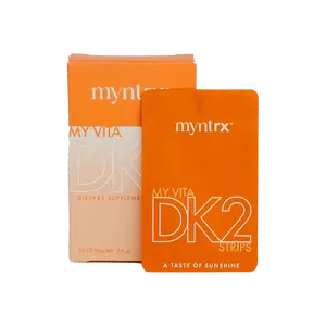 My Vita DK2 Strips: Easily Dissolvable Edible Supplement for Bone Health and Wellness - 7.5g Vitamin Healthcare Calcium
