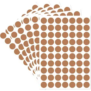 Dot Stickers - 1/2 Inch Brown Circle Labels, 1400 count Writable Color Coding, Round Office Classroom Garage  Stickers