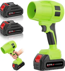 "180,000 RPM Turbo Cordless Leaf Blower w/ Dual 4.0Ah Batteries | Handheld Powerhouse for Patio, Dust, Debris & Drying | Variable Speed & Portable (Green)"