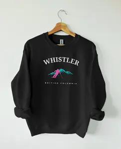 Whistler Sweatshirt Unisex, Vintage Retro Style Sweatshirt, Whistler Sweater, Ski Sweatshirt, trendy gift