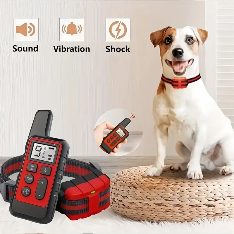 Dog Training Collar with Remote, 9 Level Electronic Shock Bark Control with Sound, Vibration, Shock, Rechargeable Dogs Trainer for Small Medium Large Dogs