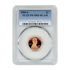 1989-S Lincoln Cent - PCGS PR70RD DCAM