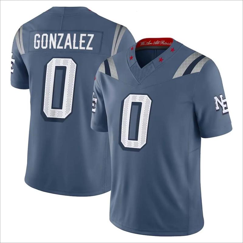 Gonzalez #0 Jersey – Men’s Storm Blue 2025 Rivalries Stitched Football Fan Shirt