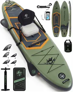 12'x36 Inflatable Paddle Board, 500lbs Extra Wide Stand Up Paddleboard for Adults with Premium SUP Accessories Kit & Backpack, Blow Up Kayak Non-Slip Stable Deck Boat for Yoga Fishing Surf