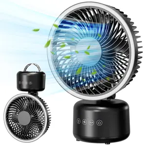 Antarctic Star 4-in-1 Multifunctional Fan – Outdoor / Table / Wall / Ceiling Fan, 4 Speeds + Natural Wind Mode, 330° Oscillation, Remote Control, Timer 2.5-10H, Dual-Color Lighting, Safe for Fingers, Only 20dB Quiet, 5m/s Max Wind