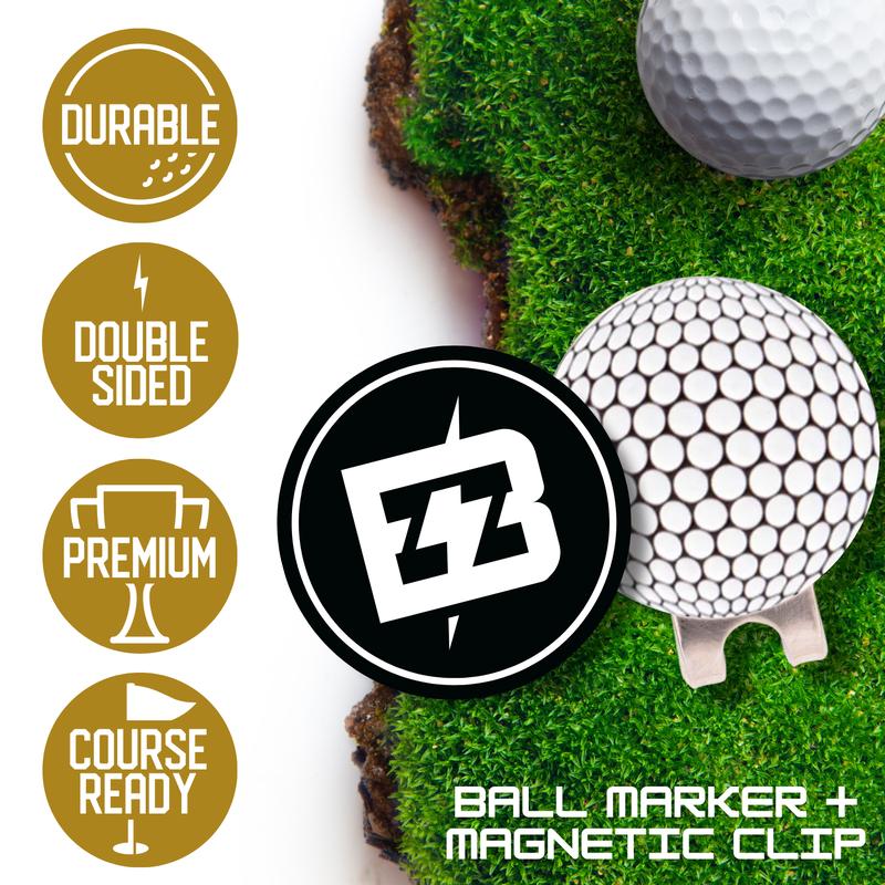 BRIMZ Golf Performance Hat - Breathable Sweat & Water Resistant Golfing Snapback Cap with Tee Holder & Magnetic Ball Marker (Brimz Logo)