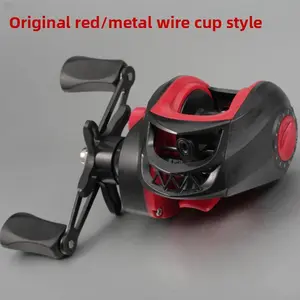 Drop-Shot Spinning Reel, Matte Black with Original Red & Black Accents, Magnetic Brake, Anti-Line Explosion, Line Retrieval, for Raft Fishing & Long-Distance Casting, Micro-Fishing, Clearance Sale
