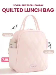 Professional Lunch Bag For Women Men, Portable Insulated Cooler Tote With Zipper For Workplace, Durable Insulated Bag, Reusable High Capacity Lunch Containers For Work Picnic Lunch Bag Cooler Bag Insulated Lunch Bag For Travel, Thermal Bag