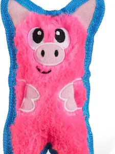Limited Christmas Sale: Discover the Durable Tough Plush Squeaky Dog Toy in Adorable Pink Pig (XS), Ideal for Your Furry Friend’s Playtime