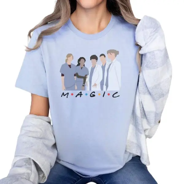 Grey’s Anatomy Interns Tee Meredith Alex Izzie Cristina Shirt Fit Top