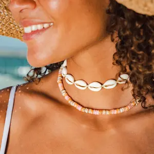 Lotus & Luna Cowrie Shell Choker/Double Wrap Bracelet
