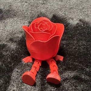 3D Printed Rose with moving legs. About 2-3 inches in height.