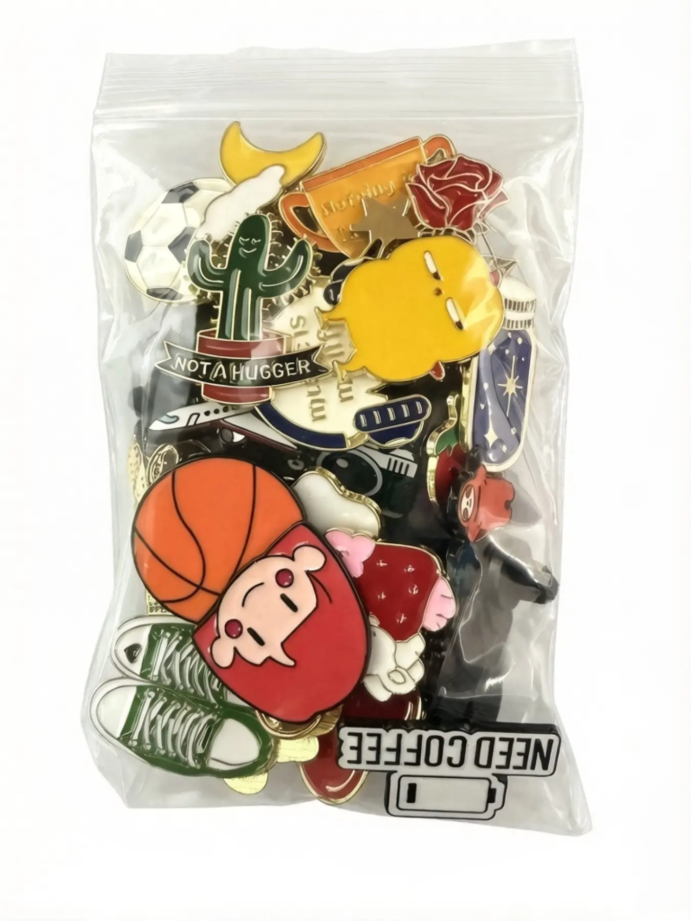 30 Pieces Of Lovely Enamel Pin, Various Cartoon Designs, Backpack and Clothes Pin, Fashion Brooch for Men and Women, Flower Pins, Enamel Lapel Pins, Alloy Brooch Pin