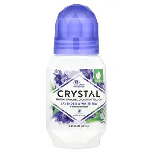 CRYSTAL Mineral-Enriched Deodorant Roll-On, Lavender & White Tea, 2.25 fl oz (66 ml) CRYSTAL Mineral-Enriched Deodorant Roll-On, Lavender & White Tea, 2.25 fl oz (66 ml)