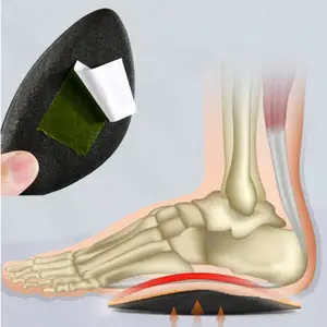 2 Pairs Unisex Arch Support Cushion Insoles, Soft & Comfortable Massage Footpad With Self-Adhesive Backing