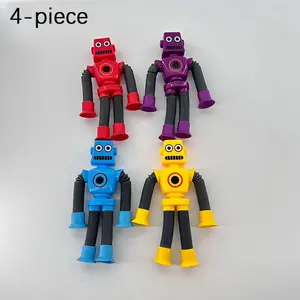 4pcs Stretchable Suction Cup Toys for Kids Party Supplies, Novelty Toys for Car Bathroom, Halloween Thanksgiving Christmas Easter Gifts
