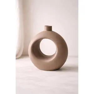 Donut Vase Sculptural Minimal Decor Table Accent